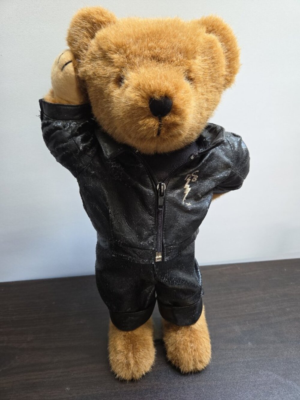 Vintage Blue Ridge Designs Dancing Singing Elvis Presley Teddy Bear Faux Leather